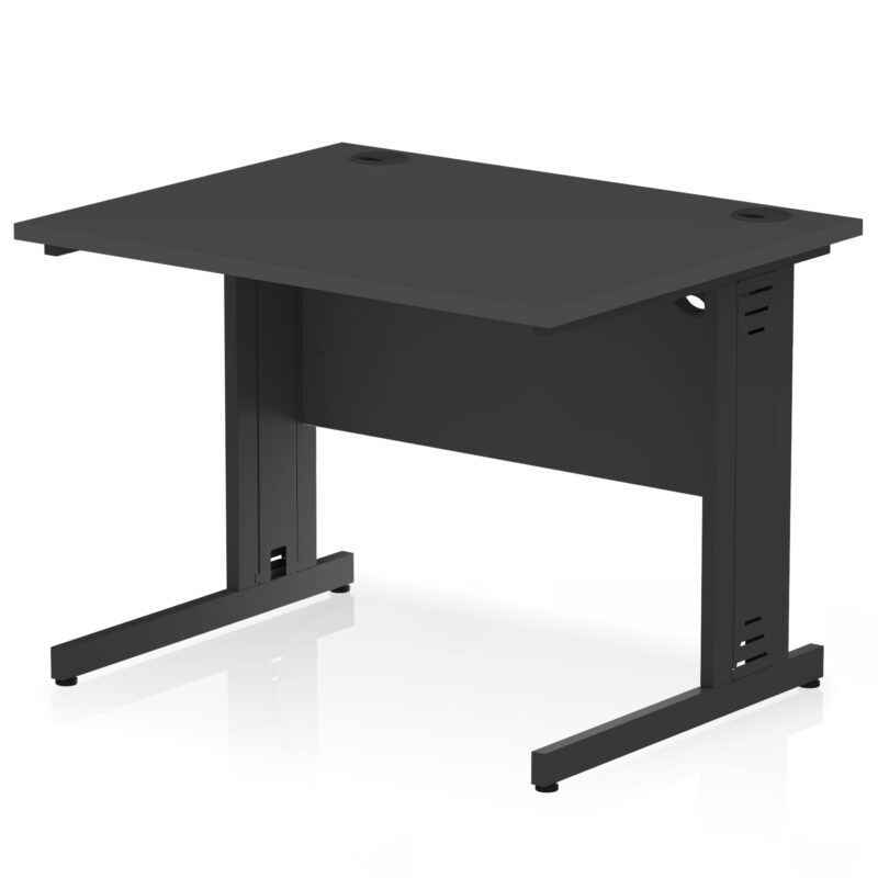 impulse 1000mm straight desk cable managed leg