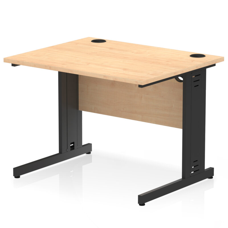 impulse 1000mm straight desk cable managed leg