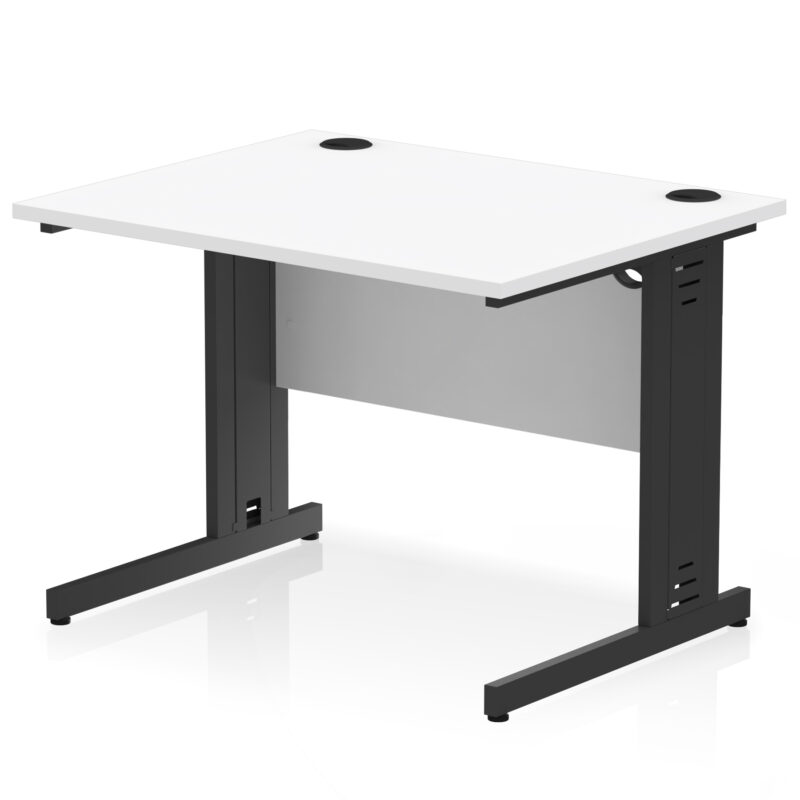 impulse 1000mm straight desk cable managed leg