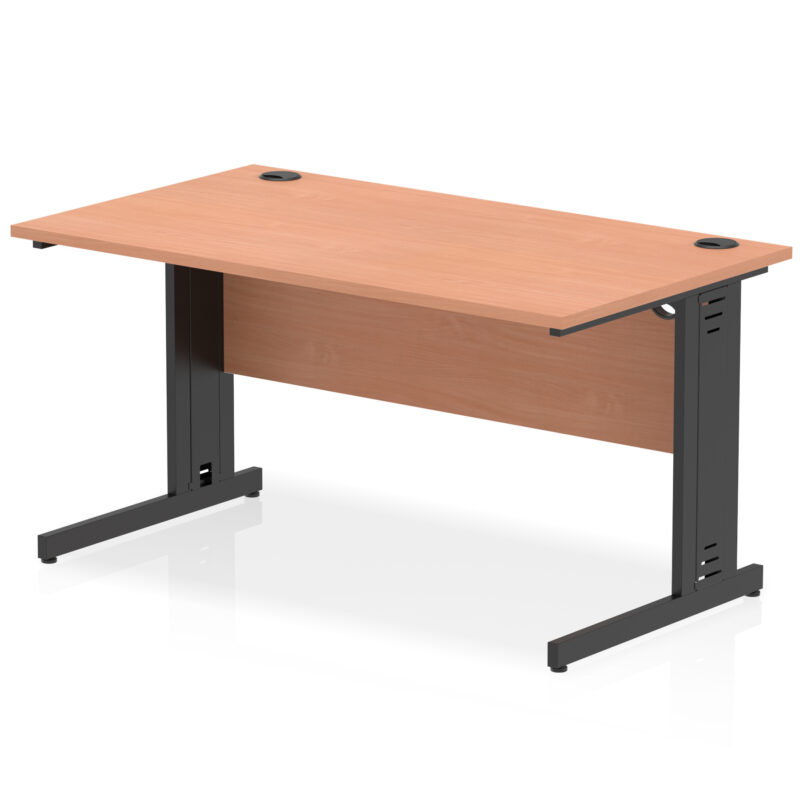 impulse 1400mm straight desk cable managed leg