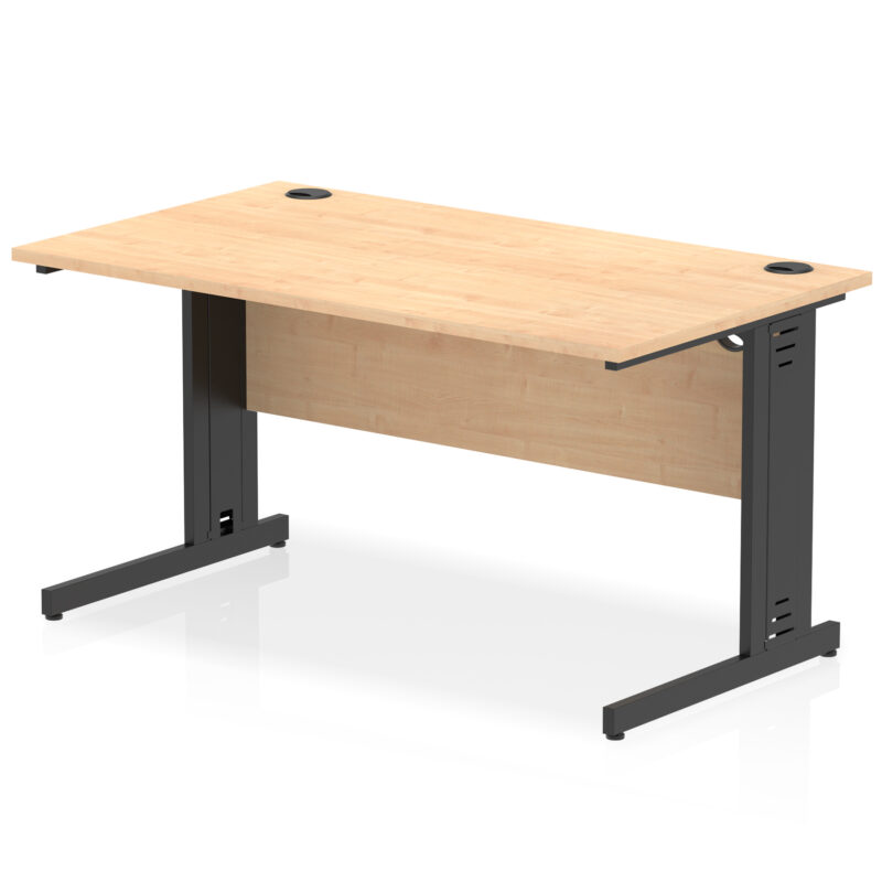 impulse 1400mm straight desk cable managed leg