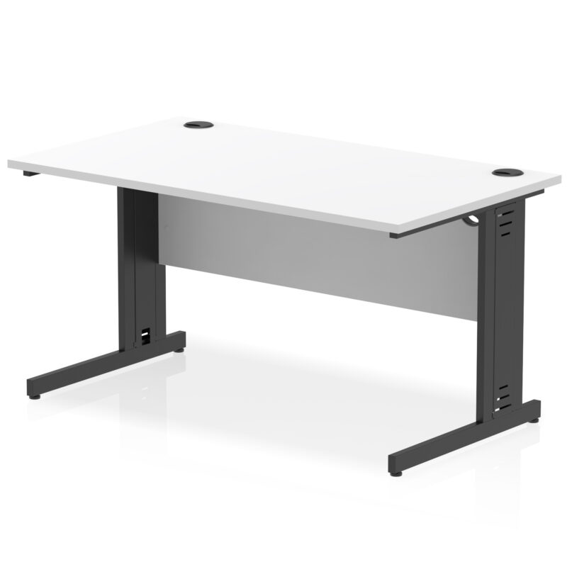 impulse 1400mm straight desk cable managed leg