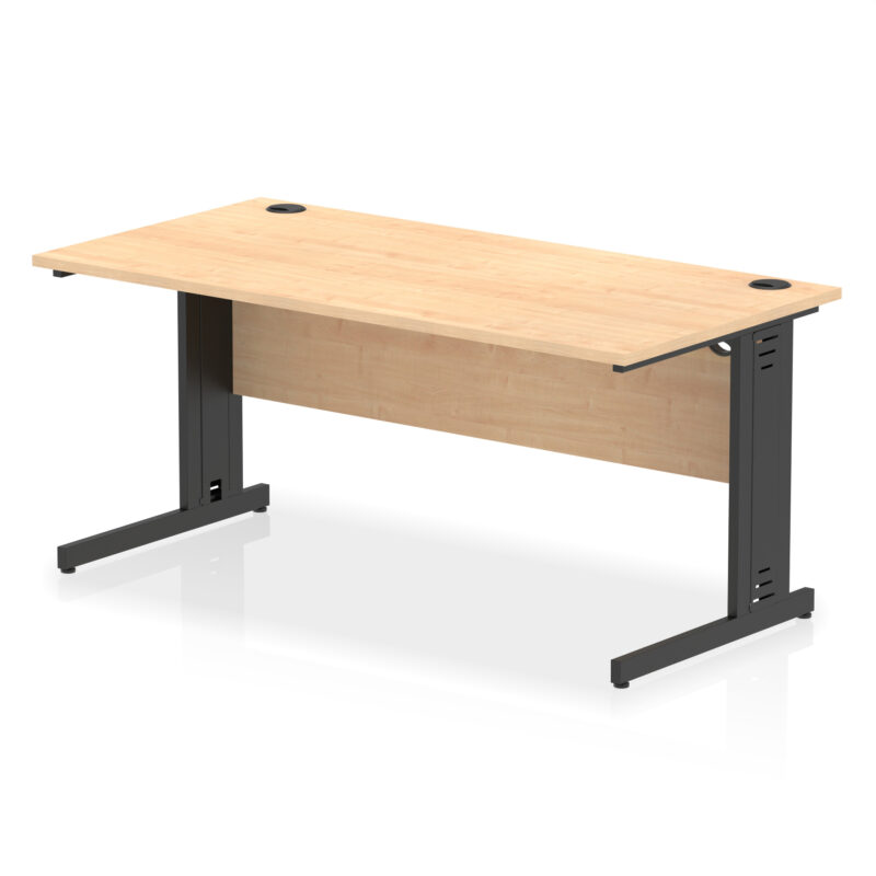 impulse 1600mm straight desk cable managed leg