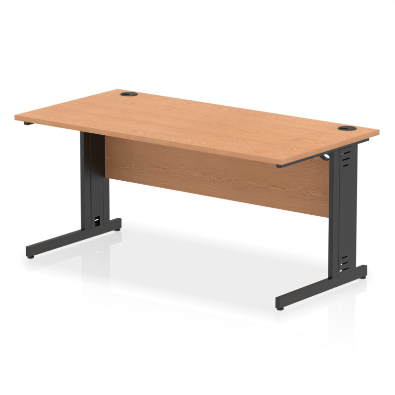 impulse 1600mm straight desk cable managed leg