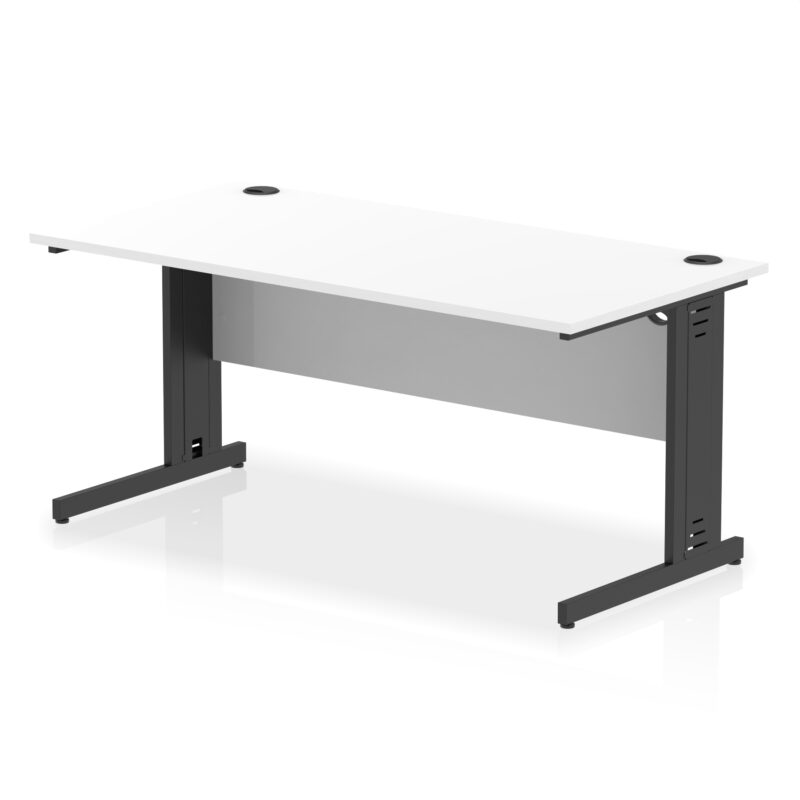impulse 1600mm straight desk cable managed leg