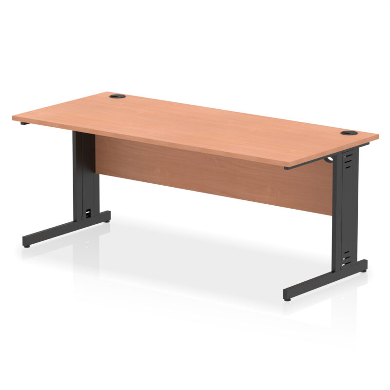 impulse 1800mm straight desk cable managed leg