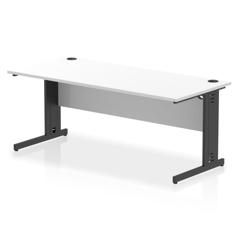 impulse 1800mm straight desk cable managed leg