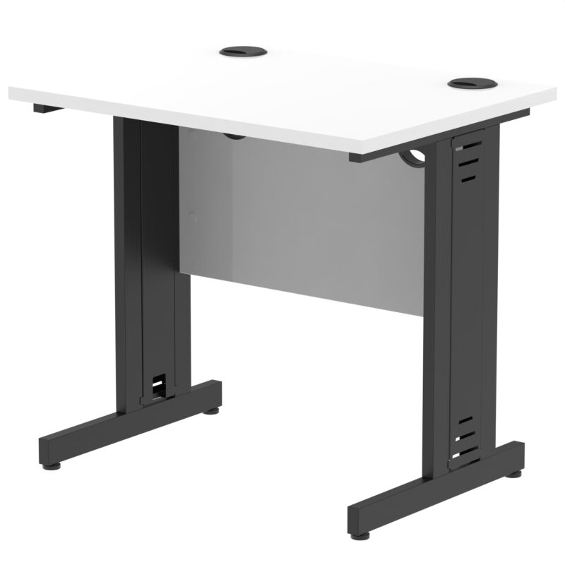 impulse 800mm slimline desk cable managed leg