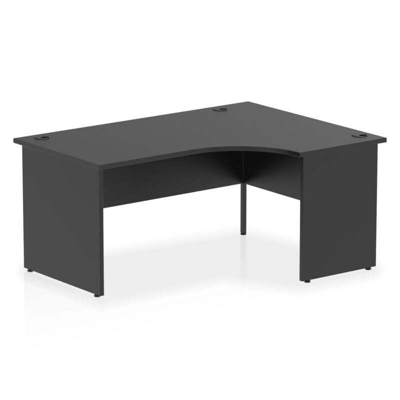 impulse 1600mm right crescent desk panel end leg