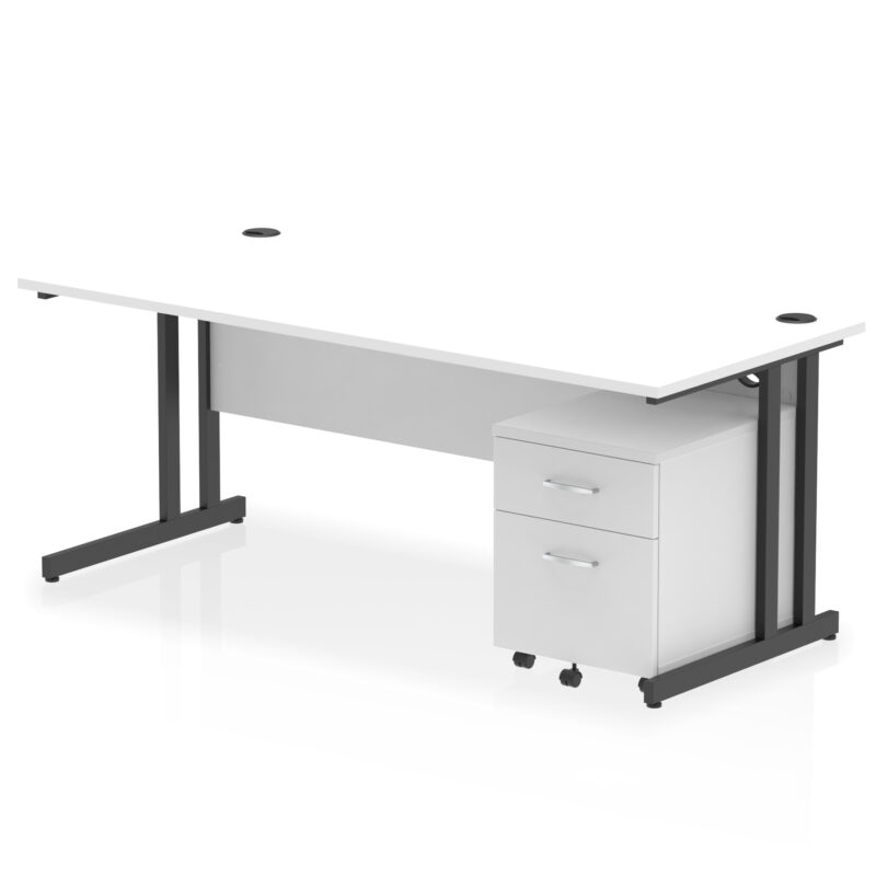 impulse 1800mm cantilever straight desk with mobile pedestal