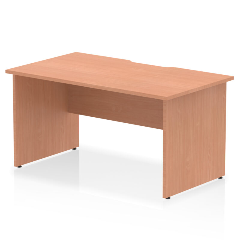 impulse scalloped edge 1400mm straight desk panel end leg