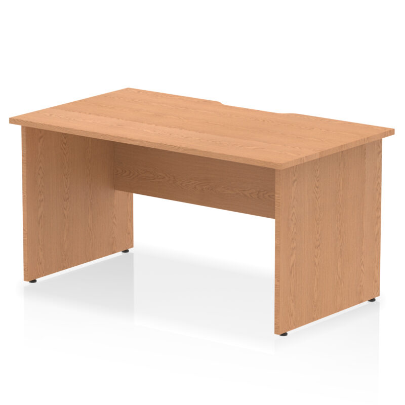 impulse scalloped edge 1400mm straight desk panel end leg