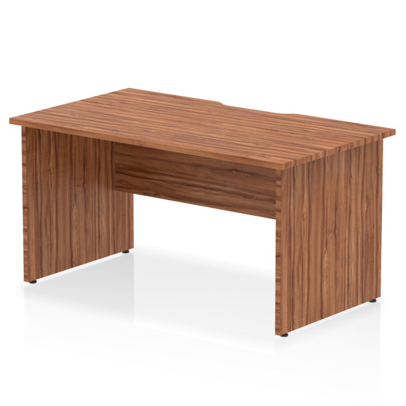 impulse scalloped edge 1400mm straight desk panel end leg