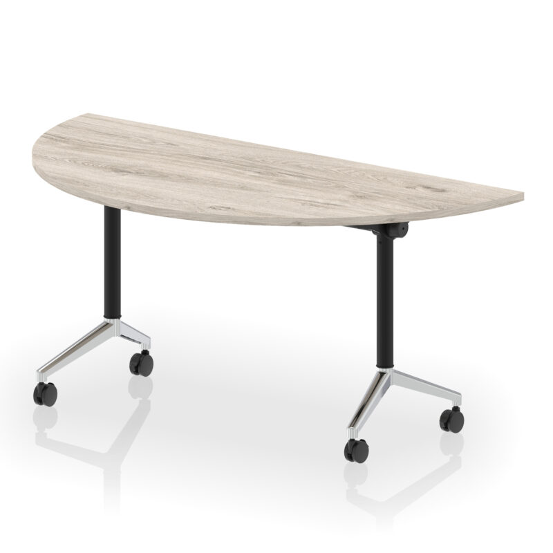 impulse plus flip top 1600mm semi circle table