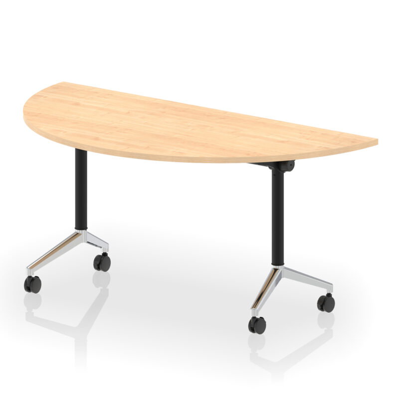 impulse plus flip top 1600mm semi circle table