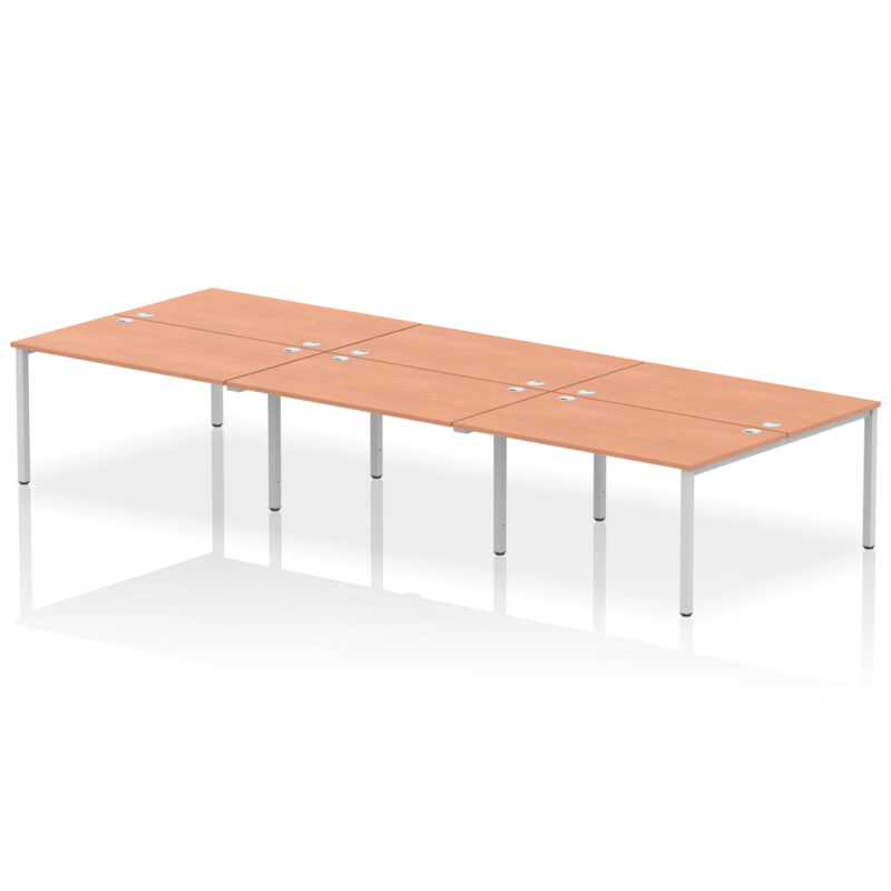 impulse b2b bench desk 6 person