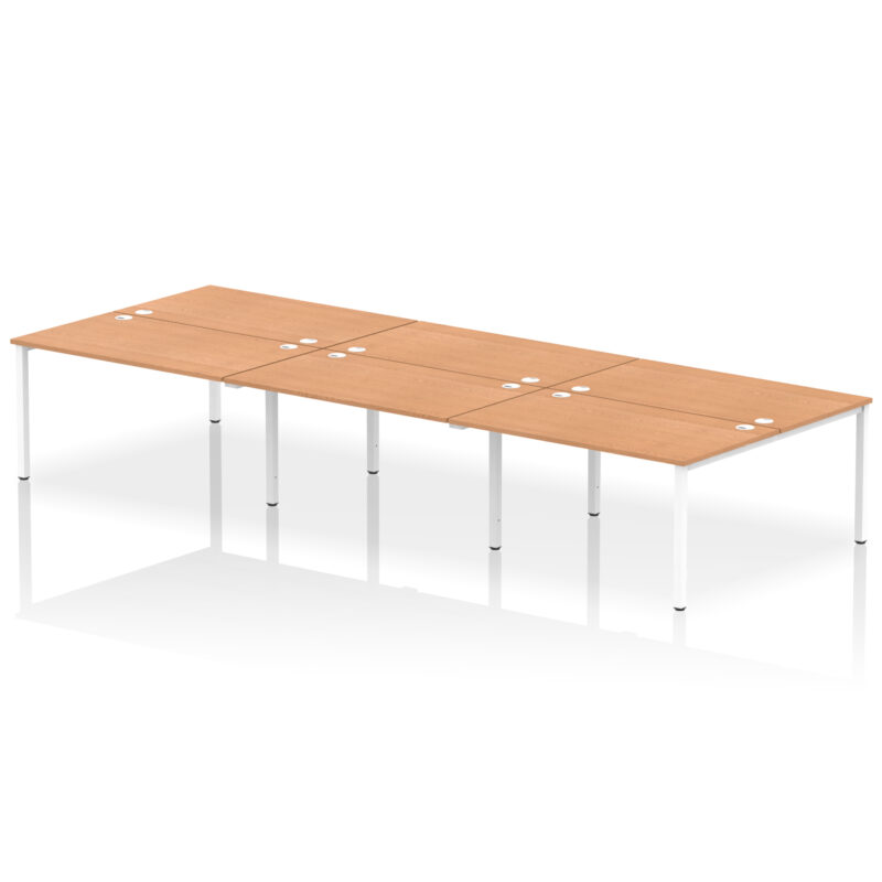 impulse b2b bench desk 6 person