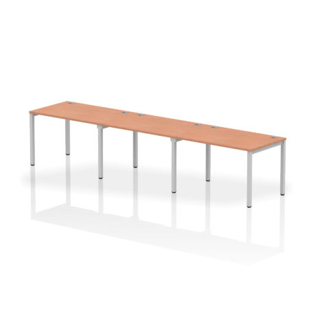 impulse single row bench desk 3 person