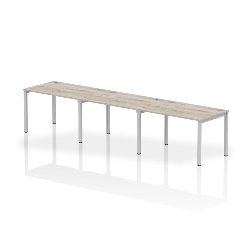 impulse single row bench desk 3 person