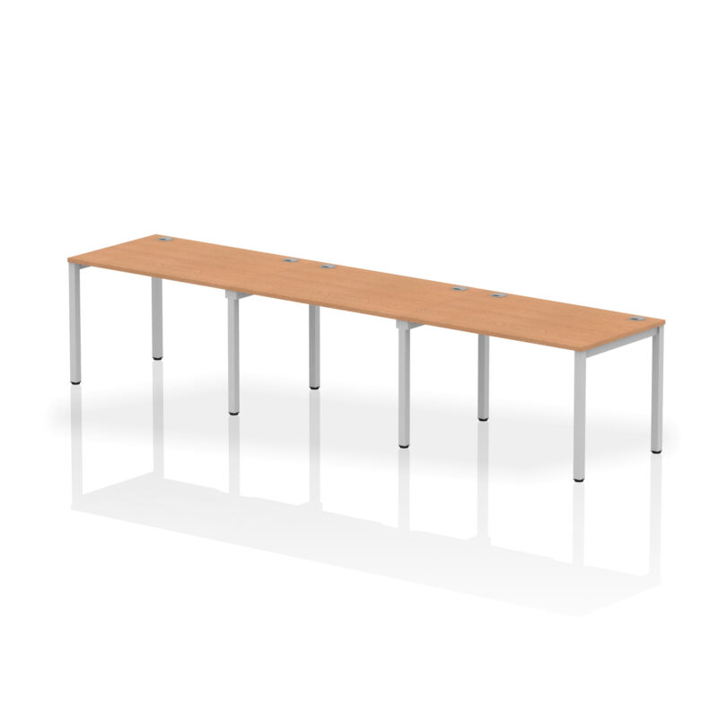 impulse single row bench desk 3 person