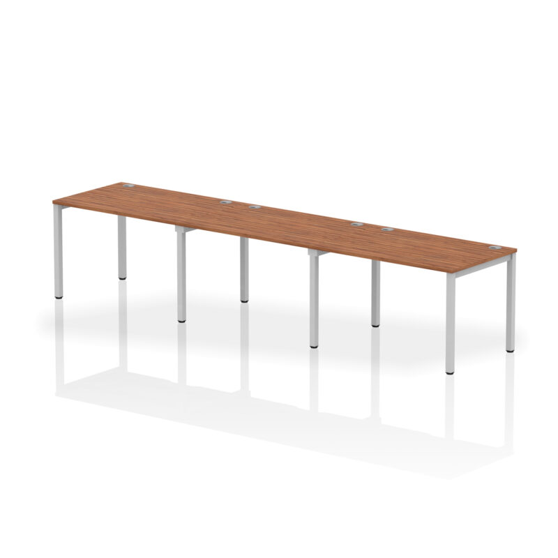 impulse single row bench desk 3 person