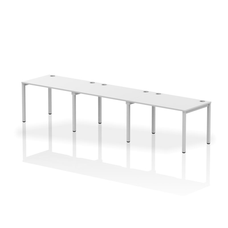 impulse single row bench desk 3 person