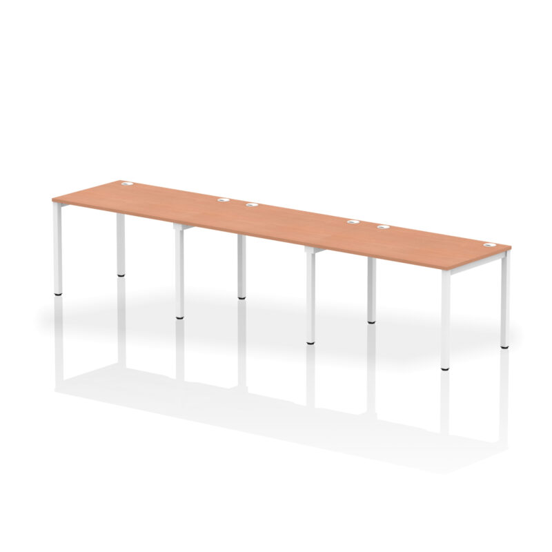 impulse single row bench desk 3 person
