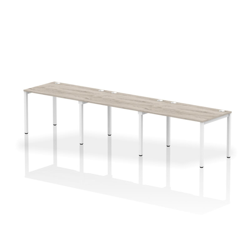 impulse single row bench desk 3 person