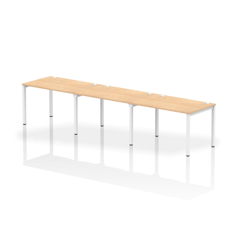 impulse single row bench desk 3 person