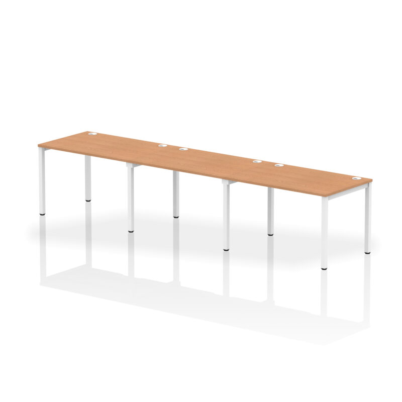 impulse single row bench desk 3 person