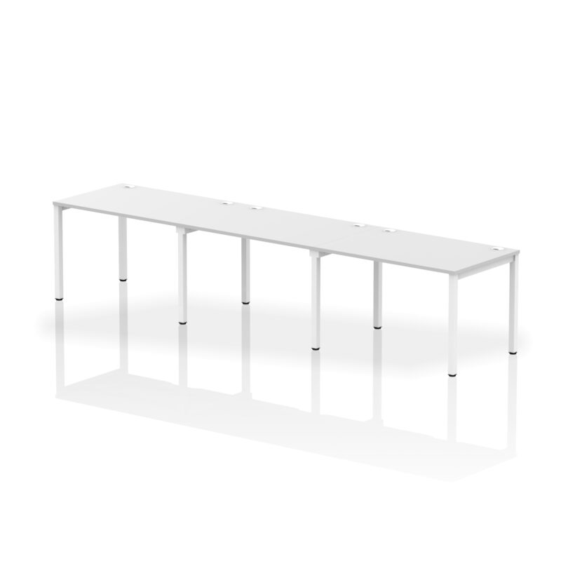 impulse single row bench desk 3 person