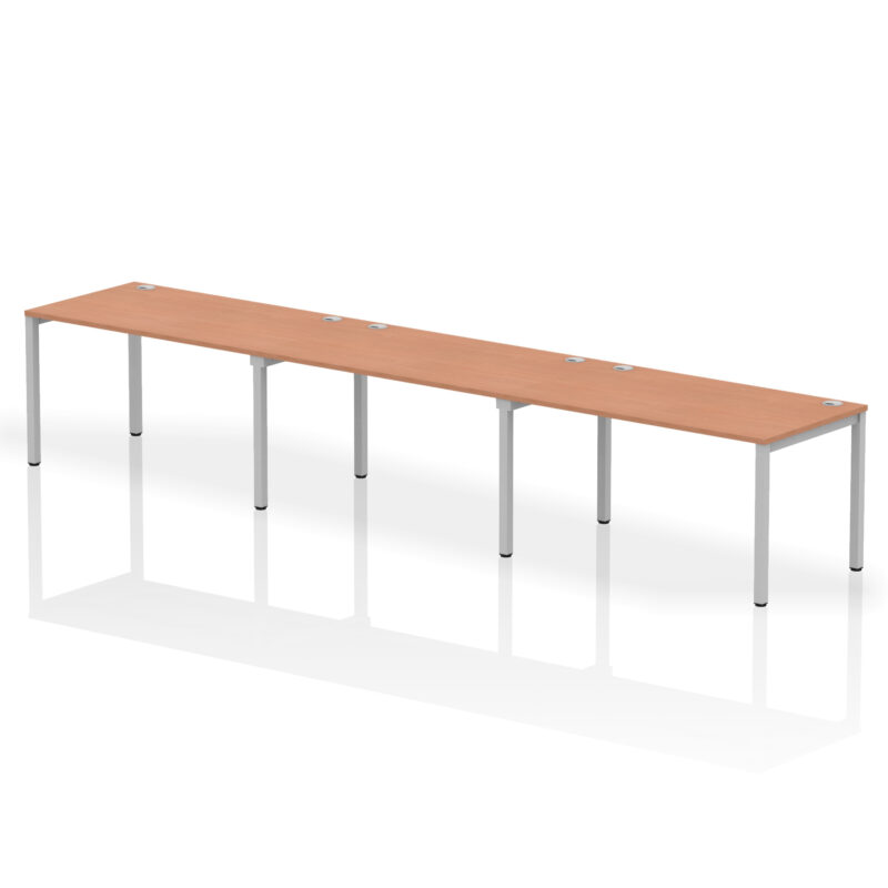 impulse single row bench desk 3 person