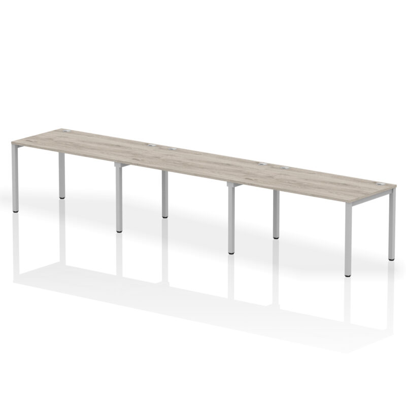 impulse single row bench desk 3 person