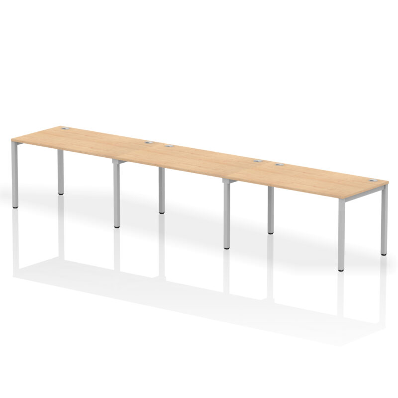 impulse single row bench desk 3 person