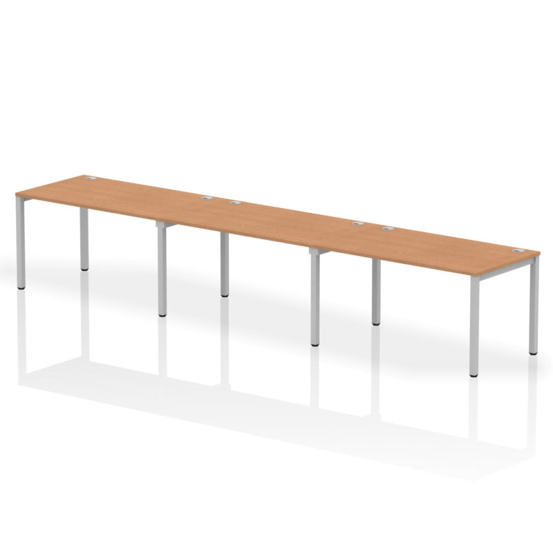 impulse single row bench desk 3 person