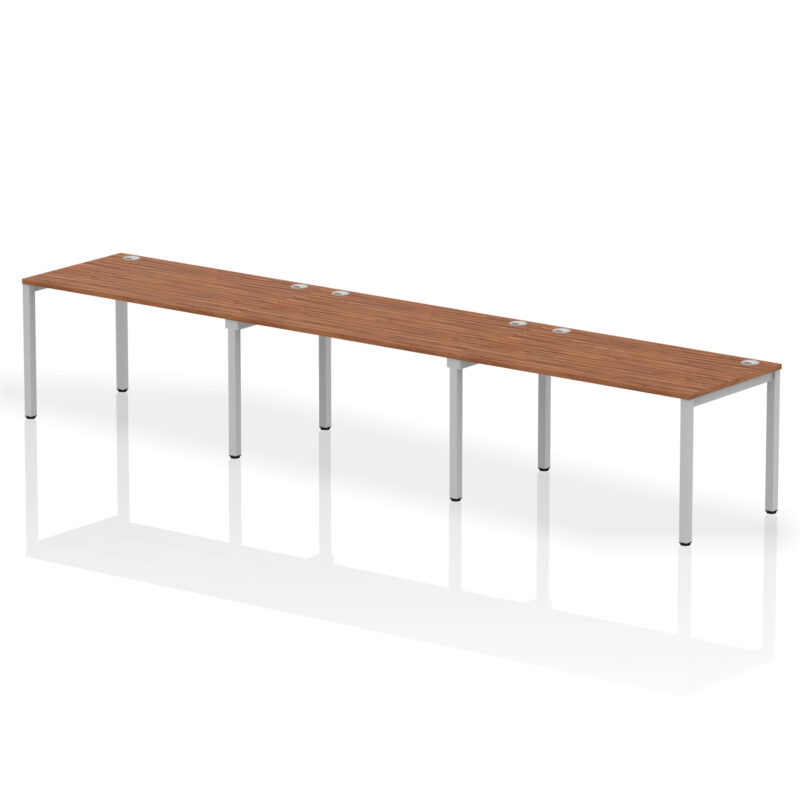 impulse single row bench desk 3 person