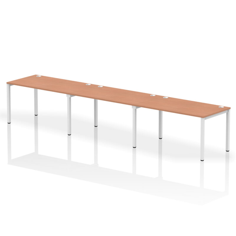 impulse single row bench desk 3 person