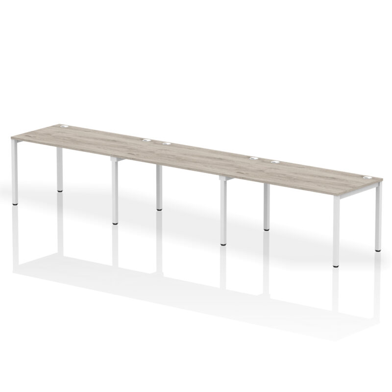 impulse single row bench desk 3 person