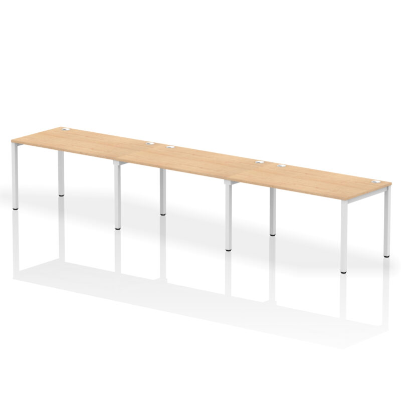 impulse single row bench desk 3 person