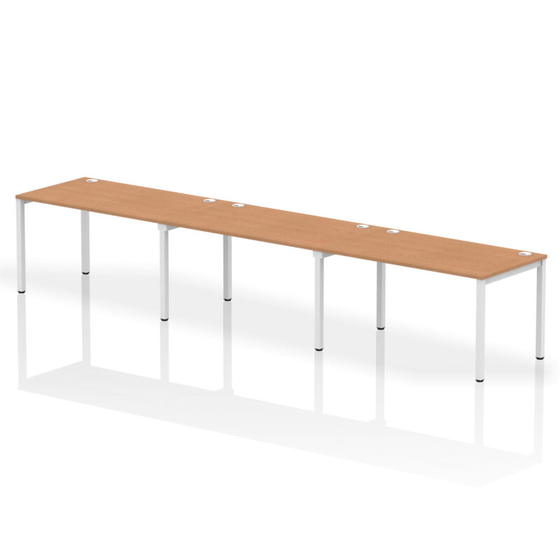 impulse single row bench desk 3 person
