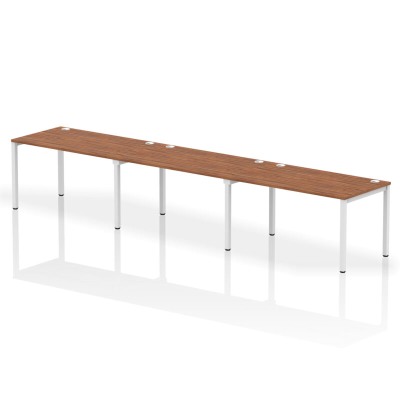 impulse single row bench desk 3 person