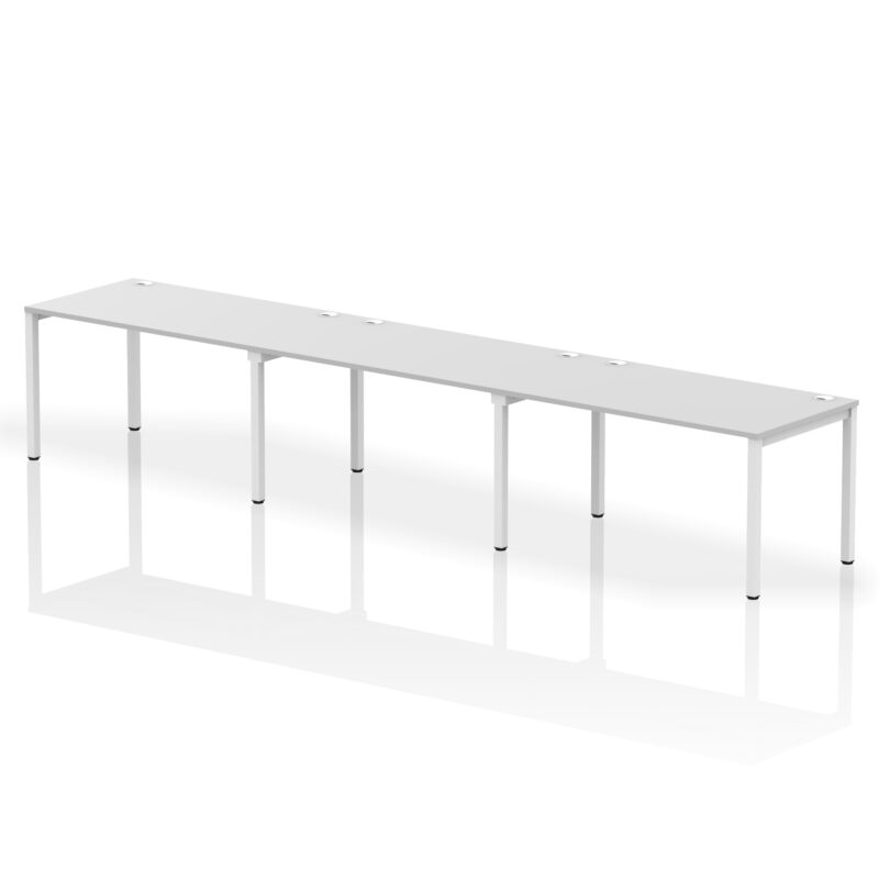 impulse single row bench desk 3 person