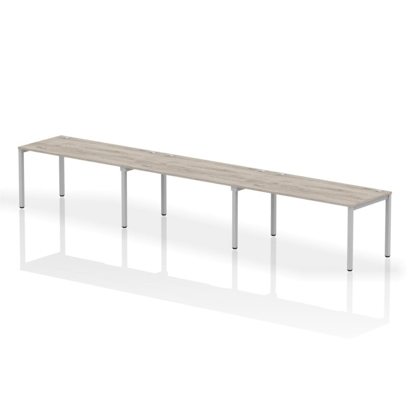 impulse single row bench desk 3 person