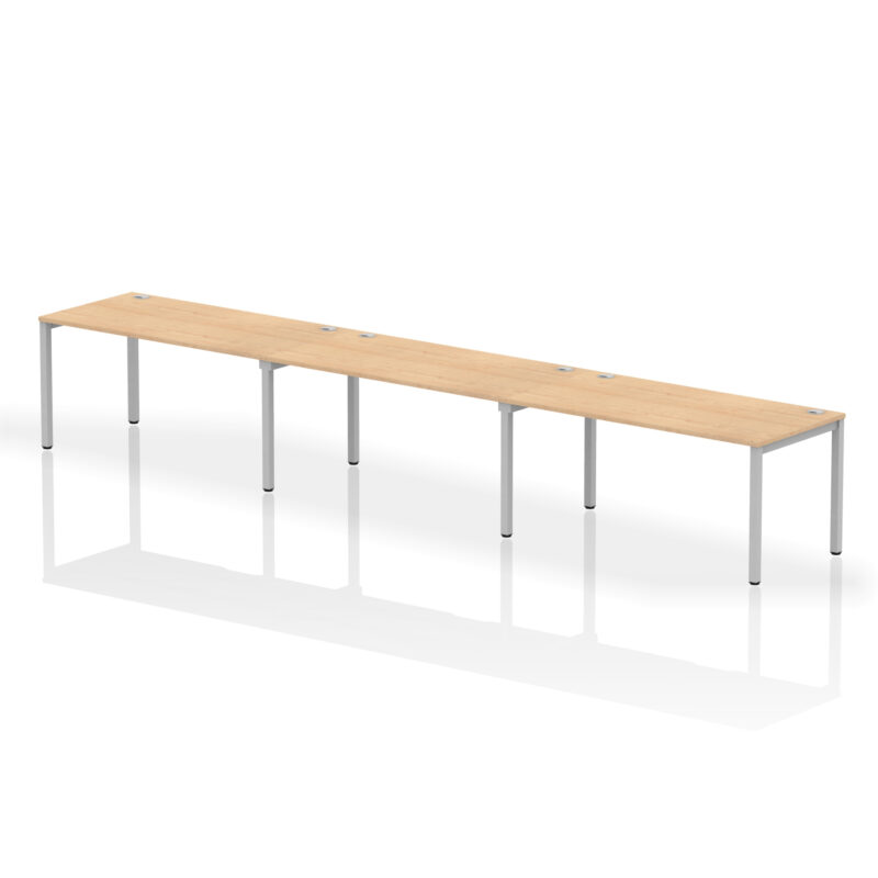 impulse single row bench desk 3 person