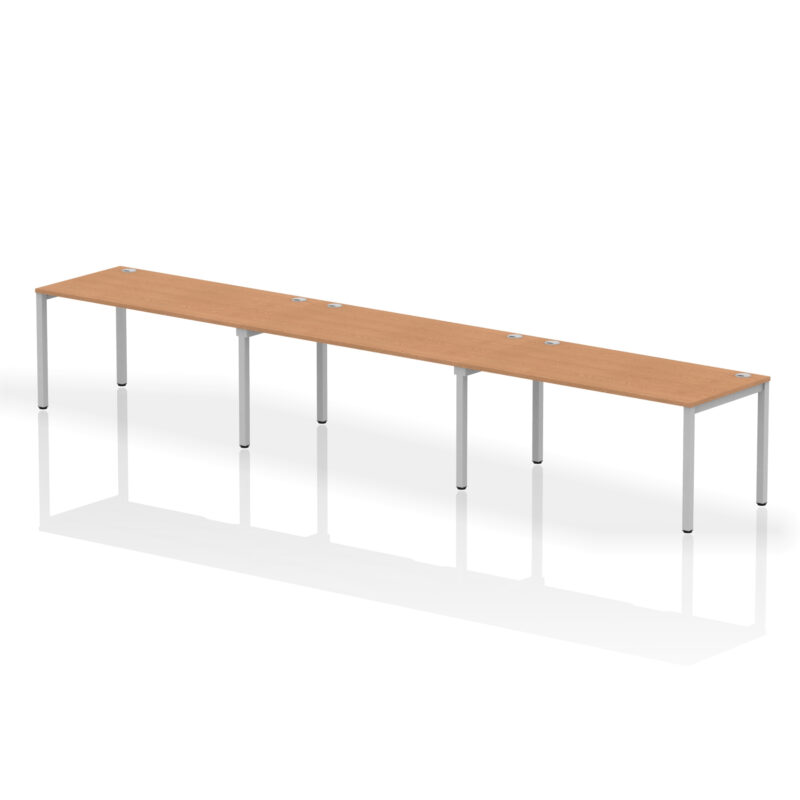 impulse single row bench desk 3 person
