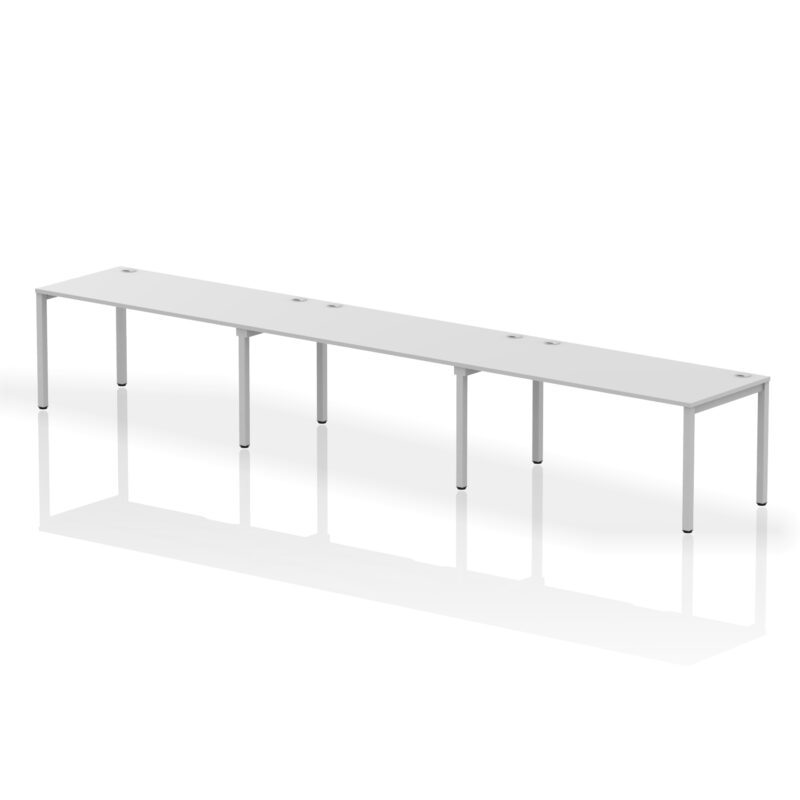 impulse single row bench desk 3 person