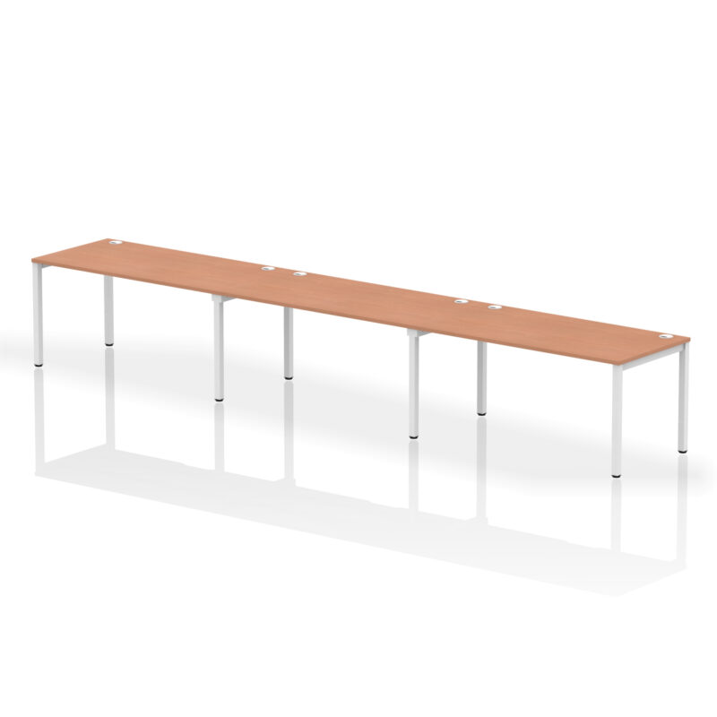 impulse single row bench desk 3 person