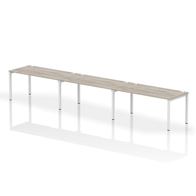 impulse single row bench desk 3 person