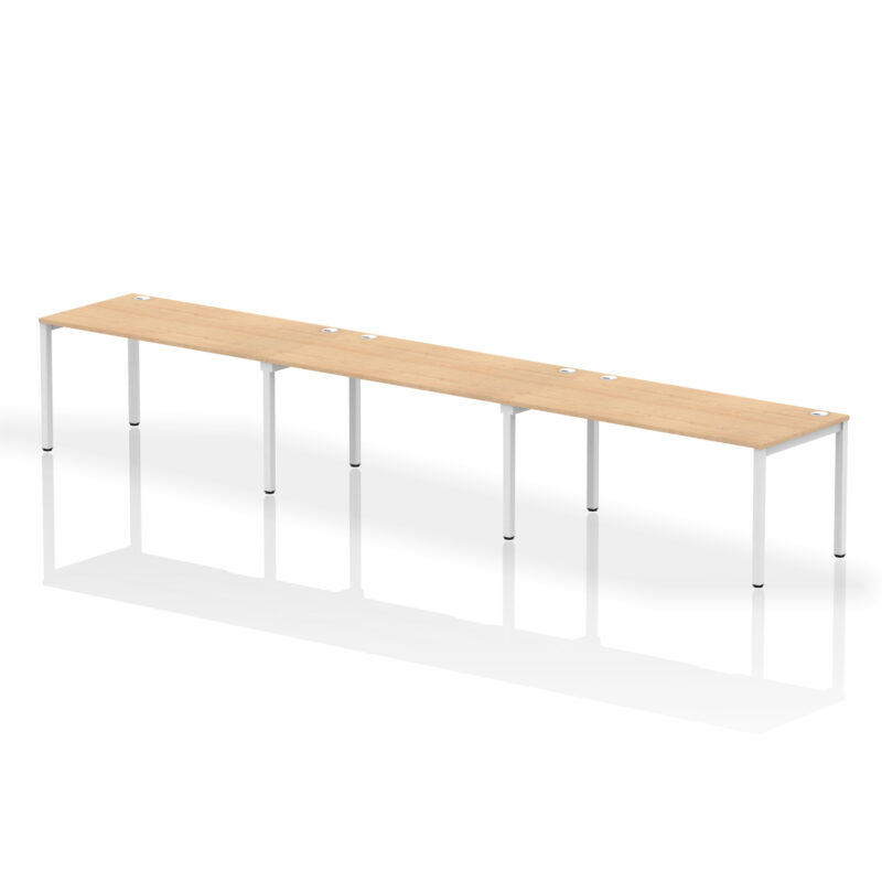 impulse single row bench desk 3 person
