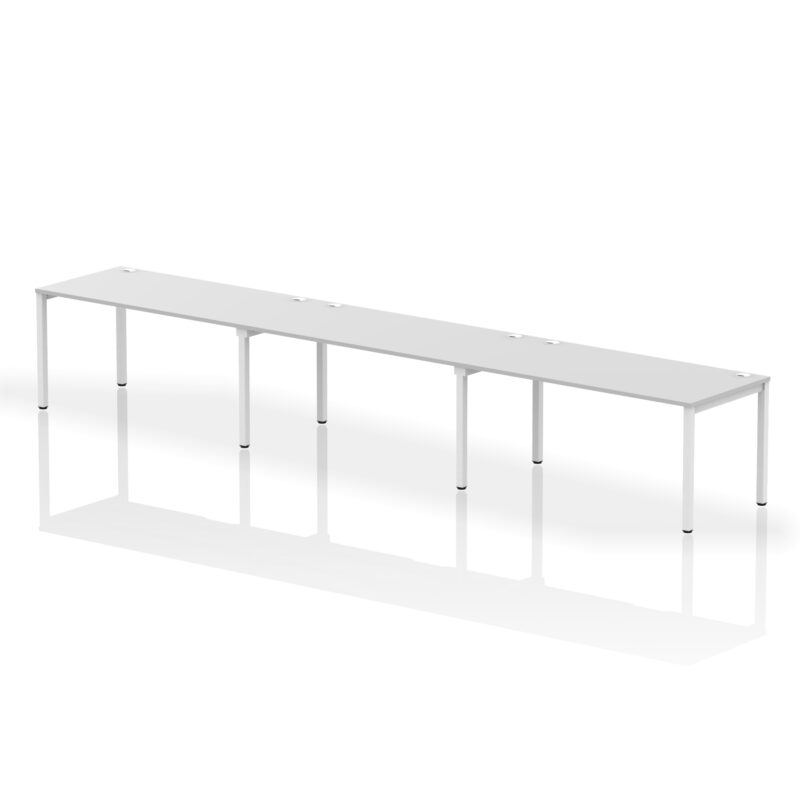 impulse single row bench desk 3 person